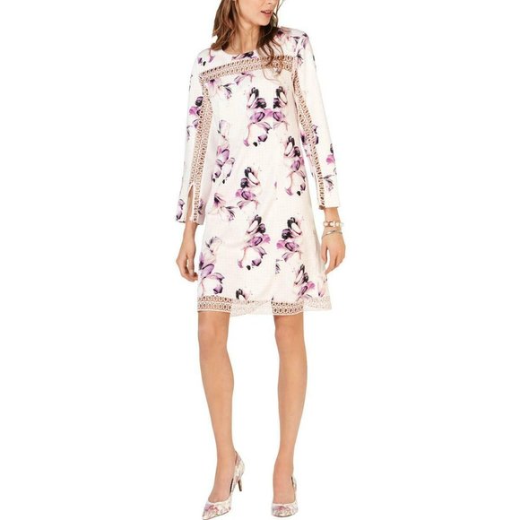 Robe De Fête Fille Rare Editions Too - Taille 4 - Motif Fleurs Et Pois Marron/rose/blanc - NEUVE Avec étiquette